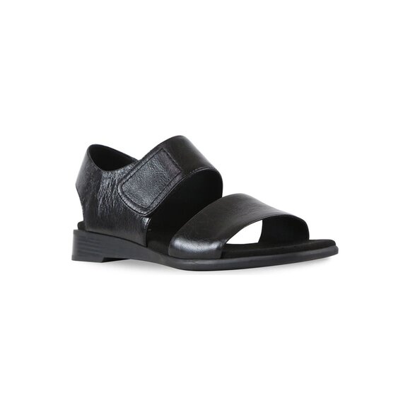 🆕MUNRO Nissa Leather Comfort Sandals Shoes Black 10 - Picture 1 of 12